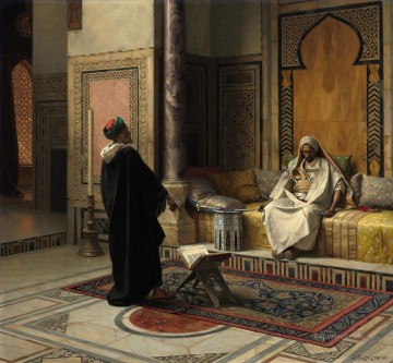 Learned Advice Ludwig Deutsch Orientalism Araber Oil Paintings